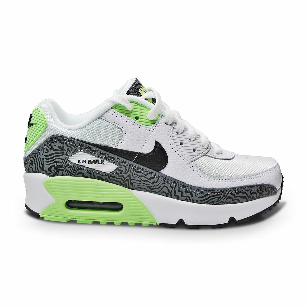 Juniors Nike Air Max 90 GS - DH4111100 - White Black Vapor Green | eBay