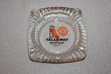 Vintage Advertising Glass Ashtray The Fallsway Motor Hotel Niagara Falls, Canada
