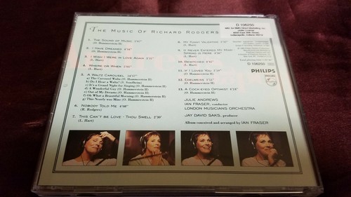 Julie Andrews CD Broadway: The Music of Richard Rodgers Like new! Ships fast! - Picture 2 of 5