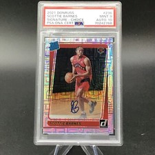 2021 Donruss Signature’s Choice SCOTTIE BARNES Rated Rookie PSA 9 AUTO 10 Cert.