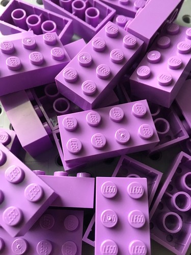 Lego Medium Lavendel 2x4 Steine Blöcke Gebäude Wand Friends Menge 25 - Bild 1 von 2
