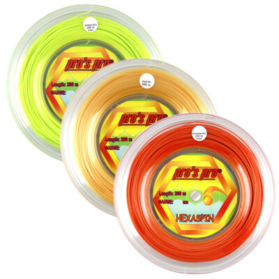 Pro's Pro Hexaspin Tennis Racket String - 200m Reel - Assorted - Made ...