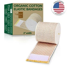 Nexskin Cotton Elastic Compression Bandages Hook & Loop Wrap Fasteners, USA Made