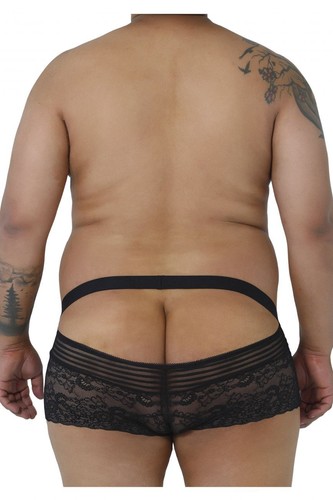 CandyMan 99466X Lace Briefs Color Black - Picture 3 of 9