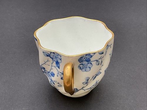 19th C Coalport porcelain cup & saucer - ring handle - miniature - hand painted - Picture 10 of 13