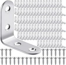 L-Shaped Bracket Corner Brace 1.5in 90 Degree Angle Corner Stainless Steel Lot