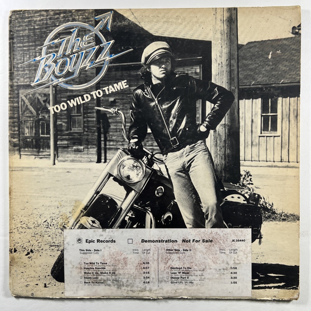 The Boyzz “Too Wild to Tame” LP/Epic JE35440 (EX) White Lbl Promo