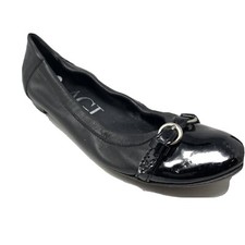 AGL Attilio Giusti Leombruni Ballet Toe Flats Womens 8 Black Leather Shoes