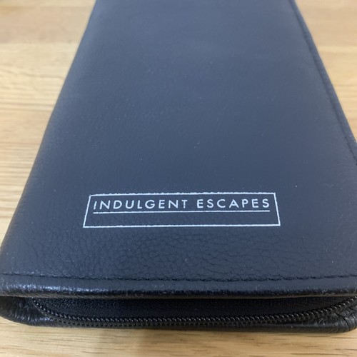 Indulgent Escapes black leather travel wallet - Picture 3 of 12