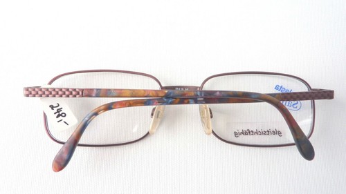 Safilo stabile Herrenbrille Metallfassung braun Federbügel in Hornoptik NEU Gr M - Bild 4 von 4