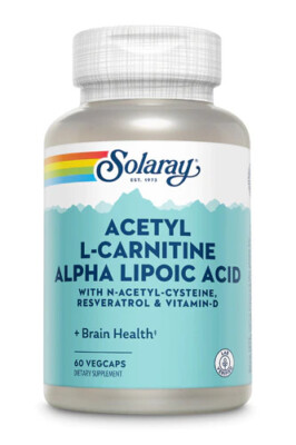 solaray acetyl l carnitine alpha lipoic acid Solaray Acetyl L-Carnitine and Ala Supplement | 60 Count