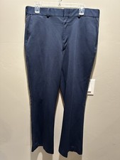 Vintage 1980  s Sears King  s Road Navy Blue Polyester Slacks 38Wx31L 