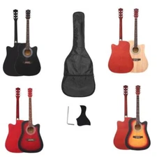 Glarry 41" Adult Glarry Spruce Wood Cutaway Acoustic Guitar w/ Bag for Beginner