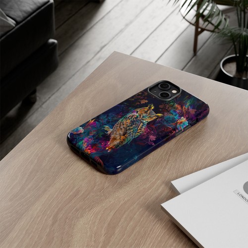 Ethereal Blue Owl Bird Abstract Phone Case for iPhone, Samsung Galaxy, Pixel - 第 49/173 張圖片