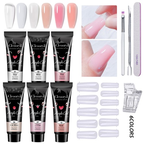 Nail Extension Hard Gel UV LED Nail Gel Polish Glue Mold Kit US - Picture 2 of 20