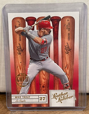 2019 Panini Leather & Lumber Mike Trout Embossed Gold Proof Parallel