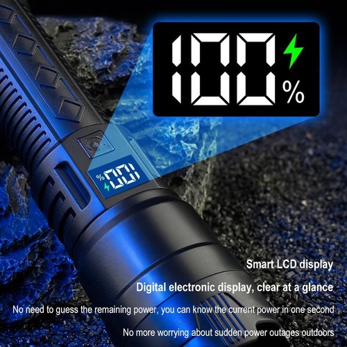 LED Flashlight USB Rechargeable Torch Light High Power Flashlight T9J5 - Picture 11 of 15