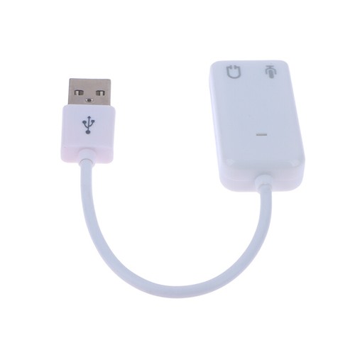USB 2.0 To Jack External USB Sound Card 3D Audio Headset Microphone For Laptop - Zdjęcie 5 z 8