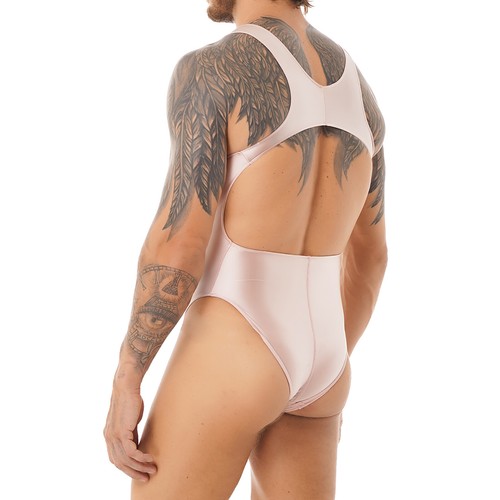 Men's Shiny Singlet Wrestling Leotard Glossy Fitness One Piece Jumpsuit Bodysuit - Picture 9 of 40