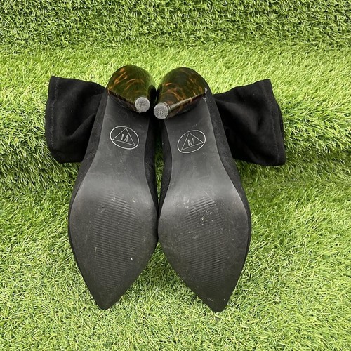 MISSGUIDED BLACK SUEDE ANKLE BOOTS HIGH HEELED POINTED TOE MID CALF Size UK 6 - Picture 6 of 7