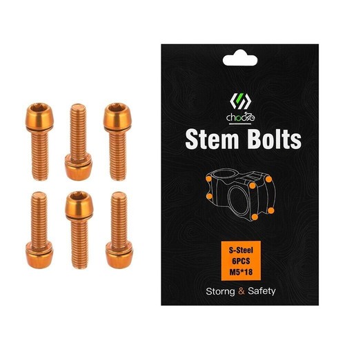 For MTB Mountain Bike Handlebar Stem Bolts Stem Screw Sporting 5 Colour - Picture 5 of 11