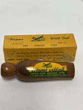 Vintage Weems Wild Call Wooden Made In Texas with Original Box