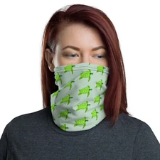 Green Turtle Themes Neck Gaiter Warmer Face Mask Alternative