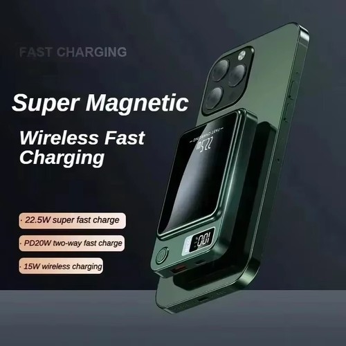 Banque d'alimentation sans fil magnétique 100000mAh Qi Magsafe 22,5W IPHONE/AND - Zdjęcie 4 z 6