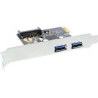 3x InLine Schnittstellenkarte 2xUSB 3.0 PCIe+SATA Strom +Low-Profile-Slotblech