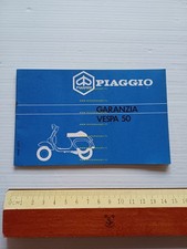 Piaggio Vespa PK 50 anni '80 libretto tessera garanzia NUOVO originale