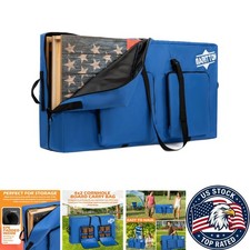 Durable Cornhole Carrying Bag in Blue - Fits 4' x 2' Boards with Ample Storage
