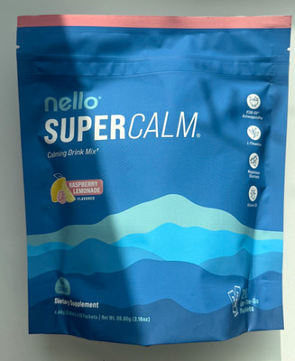 nello SUPER CALM Calming Drink Mix Powder Raspberry Lemonade 20 Packets