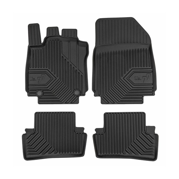 FußMatten Gummimatten No.77 FüR Renault Clio IV 2012-2020 TPE Schwarz 3 Tlg-image