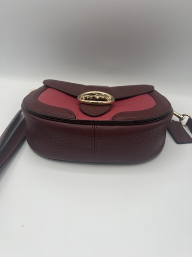 Coach Georgie Saddle Bag Colorblock Signature Canvas With Rivets Multi-Color - Picture 6 of 19