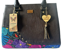 Purse Embroidered Leather Bag - Boho Travel Or Tote NEW