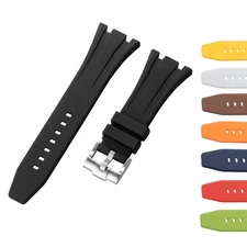 27MM Rubber Watch Strap Band Fits For AP Royal Oak Diver Offshore 41MM BLACK