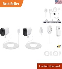 16ft Weatherproof Charging Cable  Quick Charge Adapter for Arlo Cameras, 2 Pack