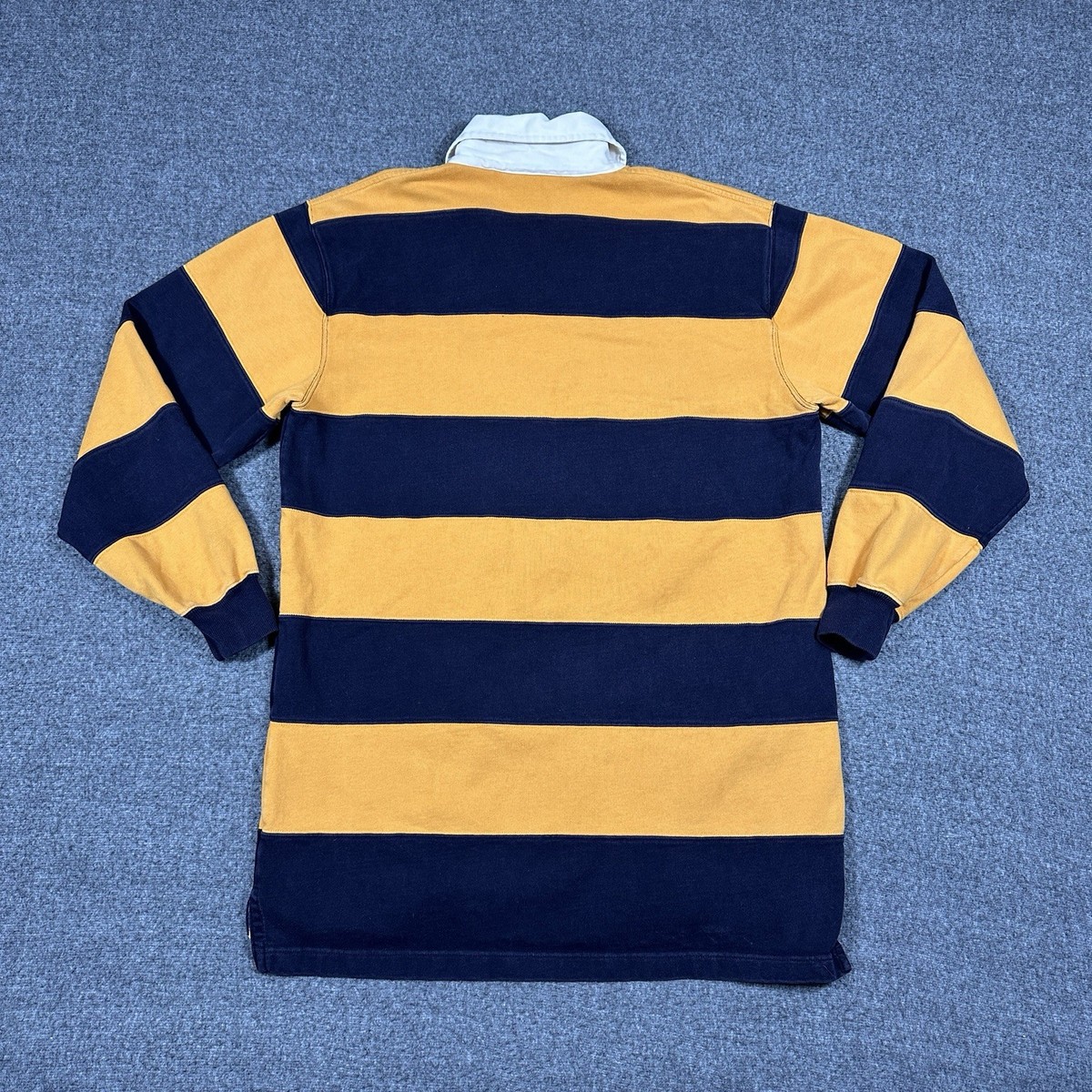 VTG Ralph Lauren Polo Jeans Co Rugby Shirt Men M Long Sleeve Blue