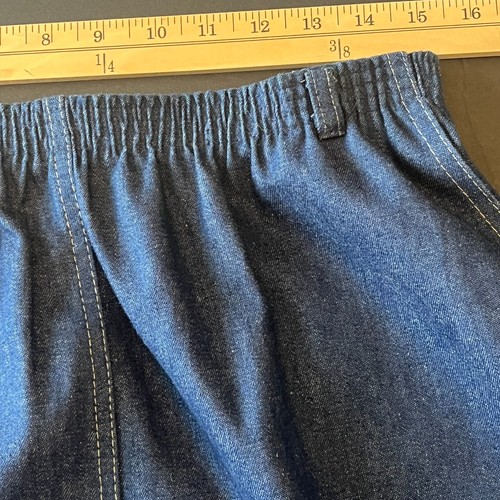 Gonna donna Alfred Dunner denim blu taglia 14 made in USA vintage classica midi - Foto 8 di 8