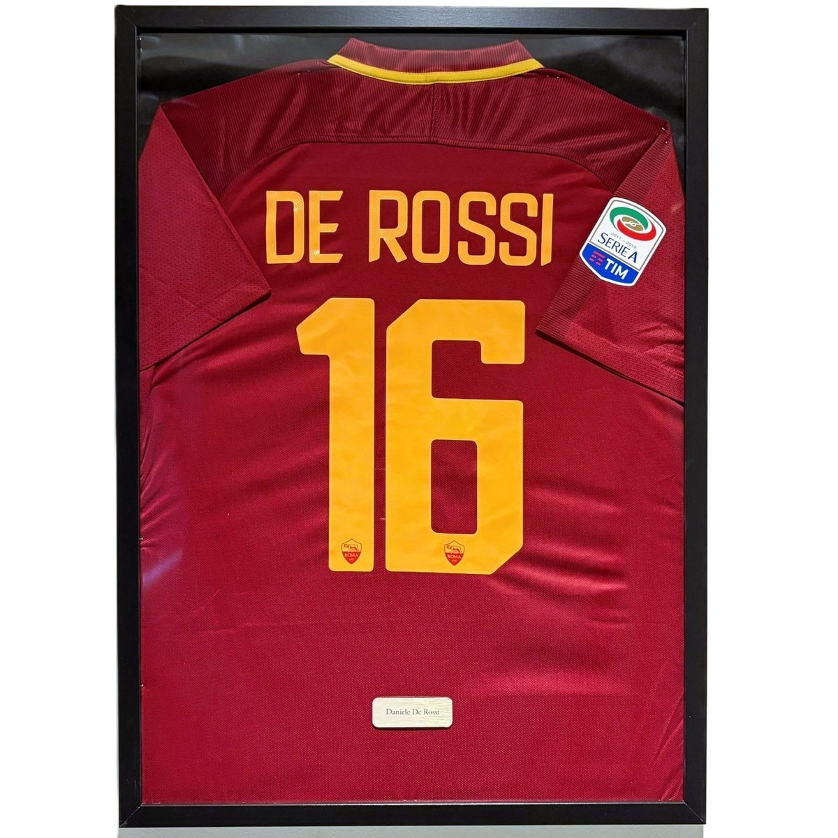 AS Roma Daniele De Rossi Jersey Framed, Daniele De Rossi Shirt