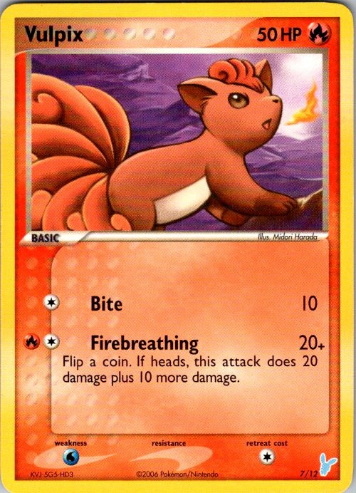 Vulpix Common EX Emerald 72/106 NM/LP