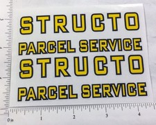 Structo Parcel Service Delivery Van Truck Replacement Pair Stickers ST-128