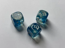 RARE Pokémon Professor Program Dice - Blue.  Professor Logo replaces the 1 dot