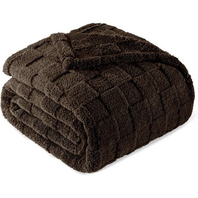 Blanket Soft Fleece Warm Checkered Throw Blanket for All Season King Queen Twin