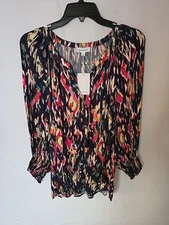 Women's Westbound Multicolor Abstract Top L New