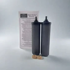 Black Berkey Elements BB9-2 Filters for Berkey Water Systems (Set of 2)