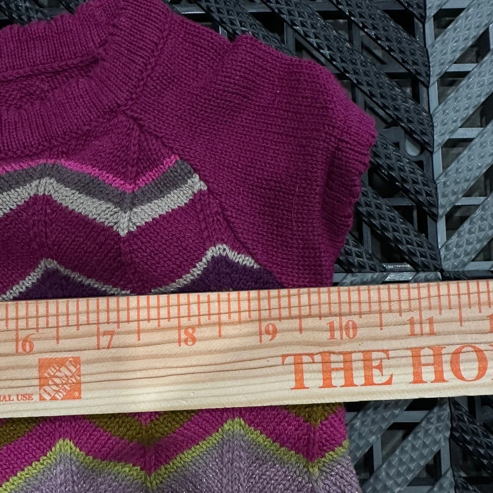 Vestido tejido Chevron Missoni for Target para niños púrpura rosa niñas talla S (6-12M) Foto 3 de 4