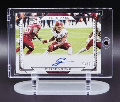 2020 National Treasures   Chase Young Field Pass RC Auto /99  On card autograph