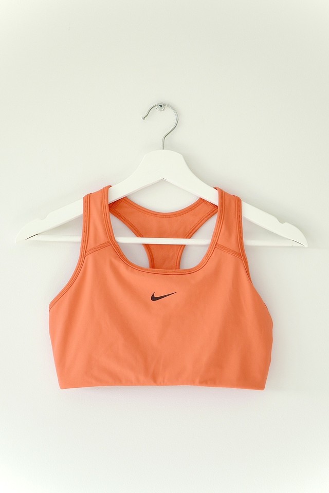 Nike Orangey Red Dri Fit Sports Bra