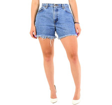 90s Levis High Waist Jean Shorts Womens 18 XL USA Made Raw Hem Festival Grunge
